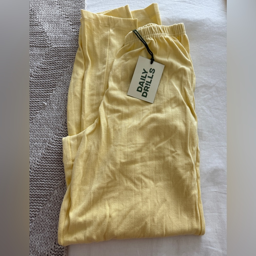 Daily Drills butter pointelle pant brand new tags on size xs/s